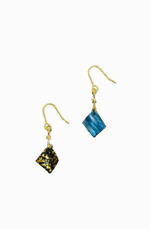 SQUERE SS EARRING [BLUE]