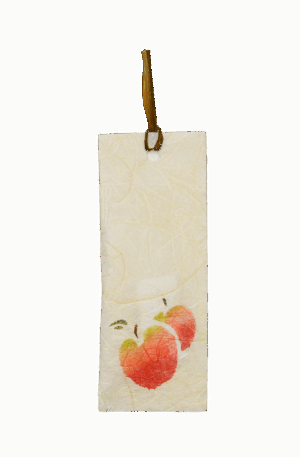 手染めしおり　リンゴ