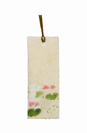 手染めしおり　睡蓮