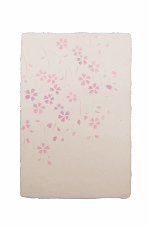 手染めはがき　しだれ桜