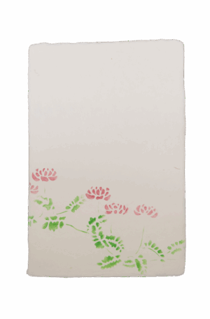 手染めはがき　れんげ