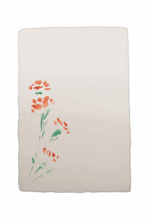手染めはがき　カーネーション