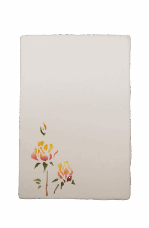 手染めはがき　バラ