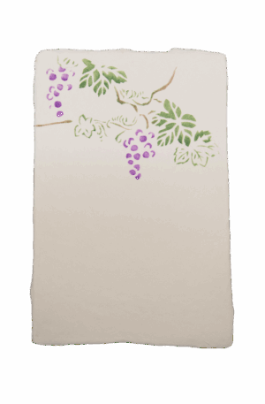 手染めはがき　ぶどう