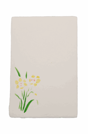手染めはがき　水仙